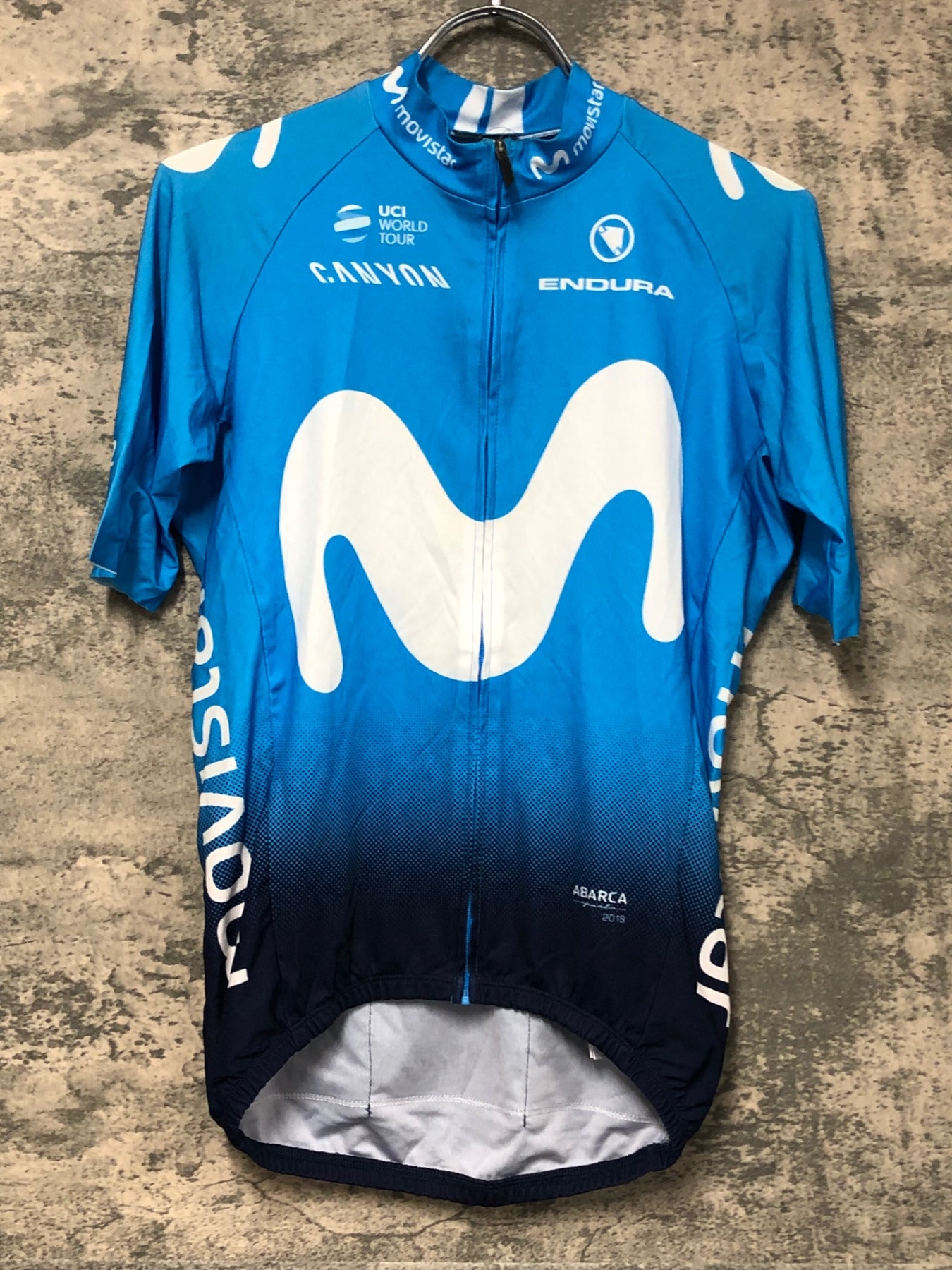 JS494 エンデュラ ENDURA 半袖 サイクルジャージ 水色 S movistar