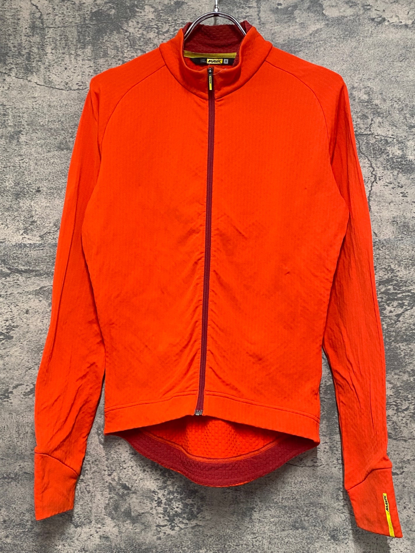 JU567 マヴィック MAVIC 長袖 サイクルジャージ オレンジ S 裏起毛