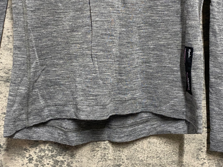 KI187 ラファ Rapha MERINO BASE LAYER 長袖 ベースレイヤー グレー S