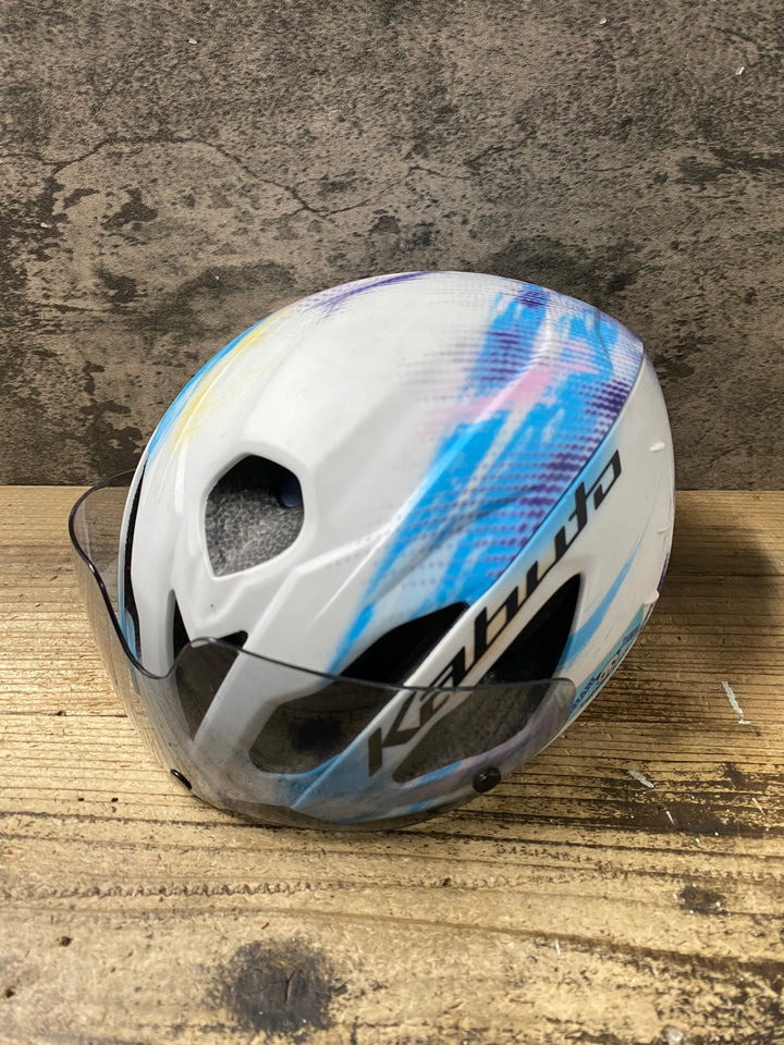 KB581 カブト kabuto AERO R2 ヘルメット G-2マットコクー S/M 6年3月製