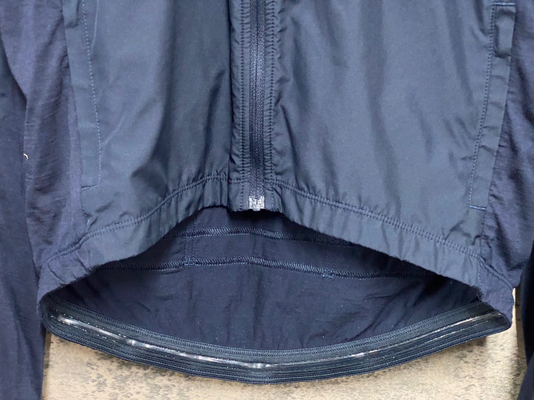KF708 ラファ Rapha LONG SLEEVE BREVET WINDBLOCK JERSEY 長袖 サイクルジャージ 紺 M