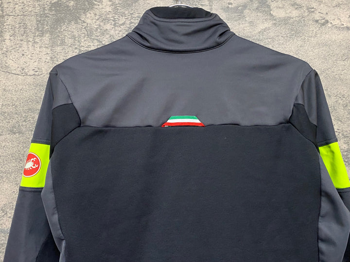 KE087 カステリ CASTELLI 長袖 サイクルジャケット GORE WINDSTOPPER 黒 S 裏起毛
