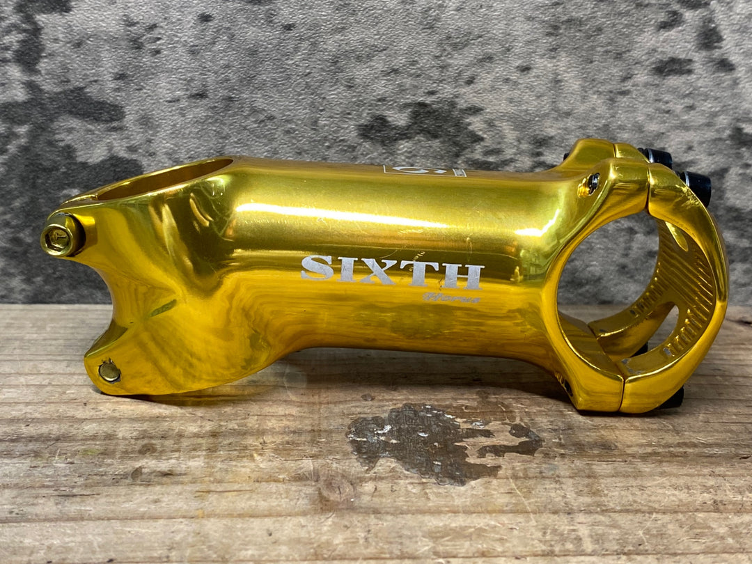 JI357 シックスコンポーネンツ SIXTH COMPONENTS アルミ ステム 金 90mm Φ31.8 OS