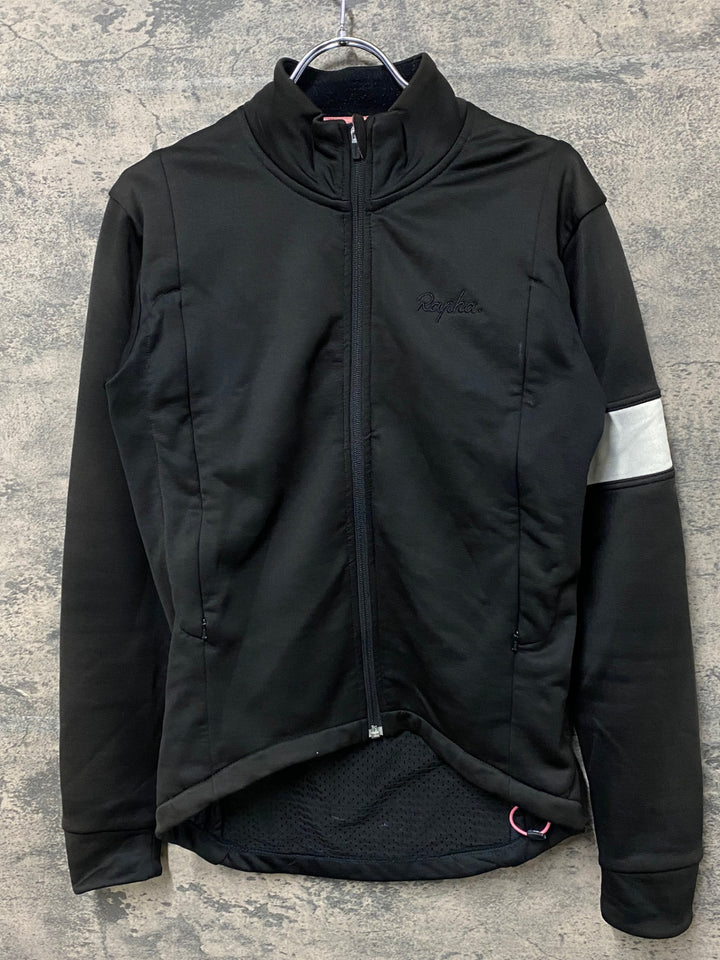 KF615 ラファ Rapha WINTER JERSEY 長袖 サイクルジャージ 黒 S ※毛玉、ほつれあり