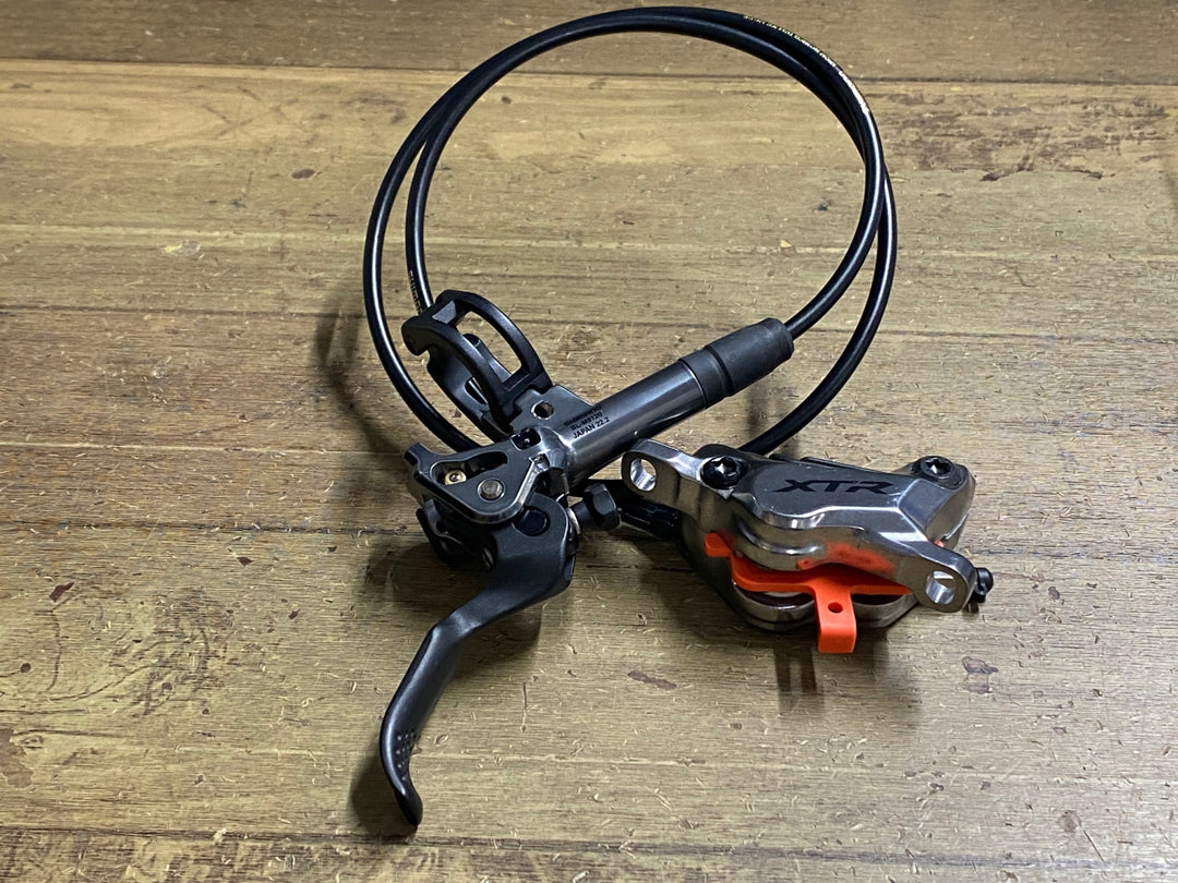 KH716 シマノ SHIMANO XTR BL-M9120-L BL-M9120 右前 ブレーキ レバー キャリパー セット 2フィンガー Φ22.2 フラットマウント 油圧