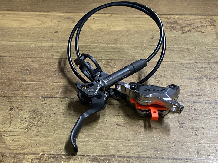 KH716 シマノ SHIMANO XTR BL-M9120-L BL-M9120 右前 ブレーキ レバー キャリパー セット 2フィンガー Φ22.2 フラットマウント 油圧