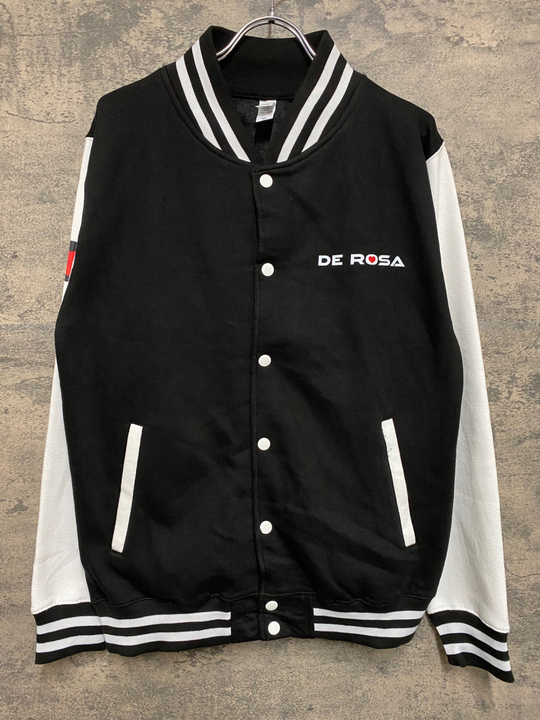 KE108 デローザ DE ROSA ブルゾン 白黒 M 裏起毛