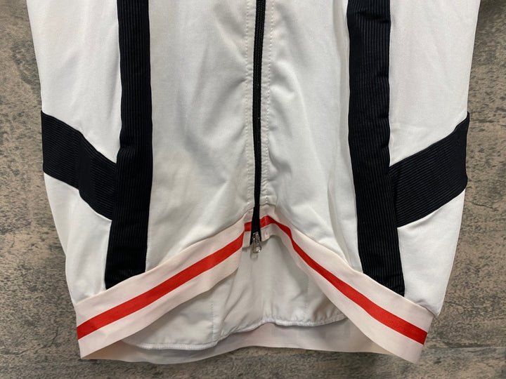JS658 カステリ CASTELLI 半袖 サイクルジャージ 白 黒 赤 M