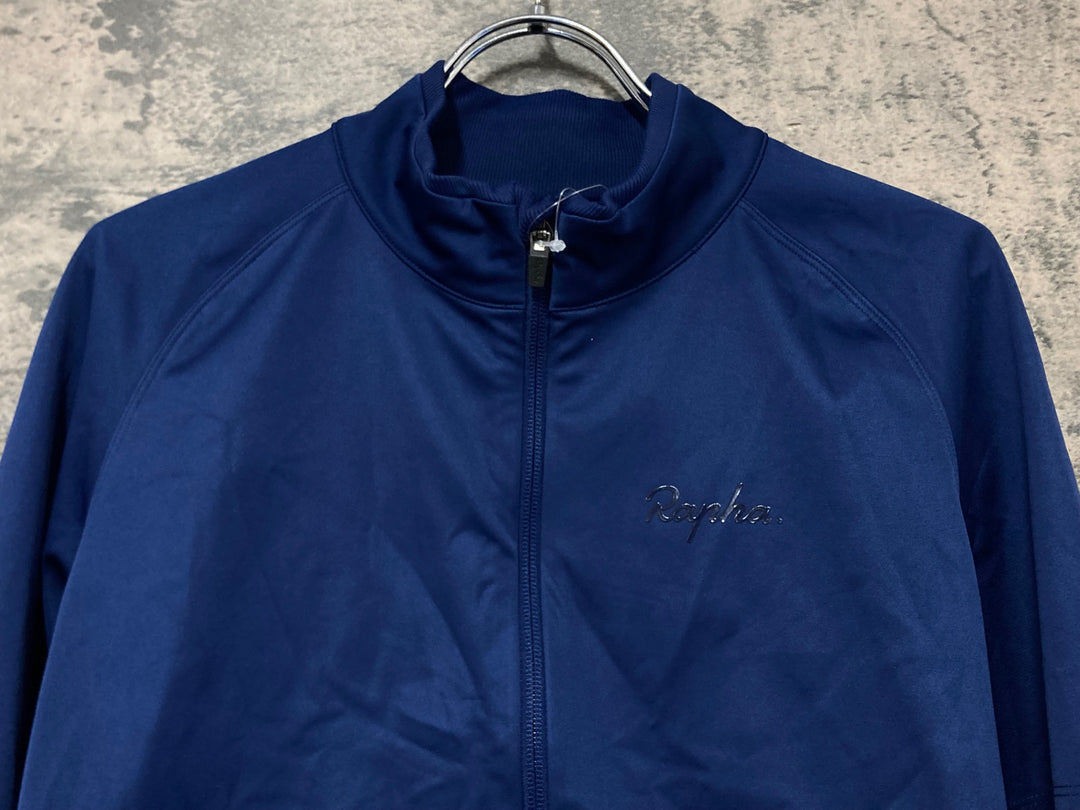 KC669 ラファ Rapha CORE WINTER JACKET 長袖 サイクルジャケット 濃青 XL 裏起毛