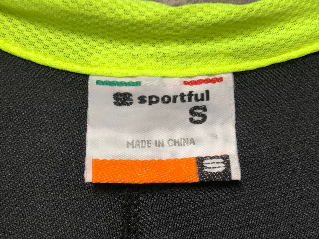 JU503 スポーツフル sportful 半袖 サイクルジャージ 黒 黄 S