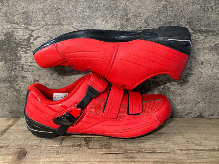 JV655 シマノ SHIMANO RP3 SH-PR300-S R ビンディングシューズ 赤 EU43
