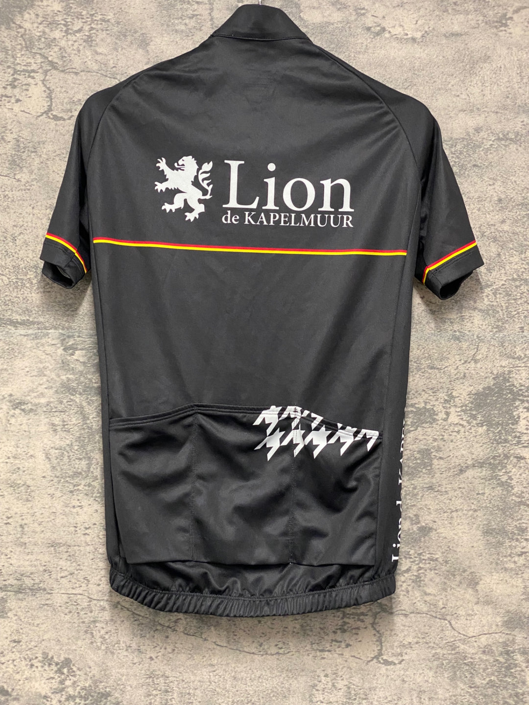 IZ412 リオンドカペルミュール Lion de KAPELMUUR 半袖 サイクルジャージ 黒 S