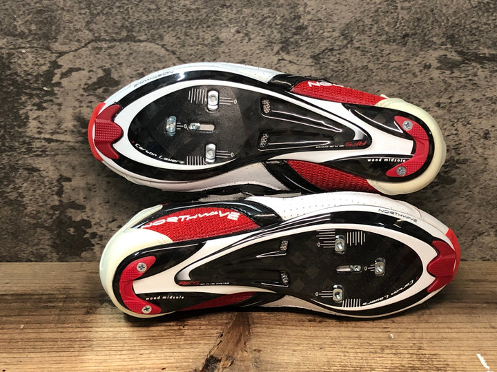 JR510 ノースウェーブ NORTHWAVE AERLITE 3 shoes ビンディングシューズ 黒赤白 EU40