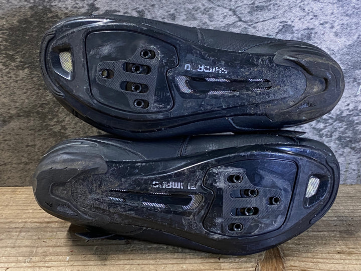 JU552 シマノ SHIMANO RP3 SH-RP300 EL ビンディングシューズ EU37 ブラック 3穴/2穴