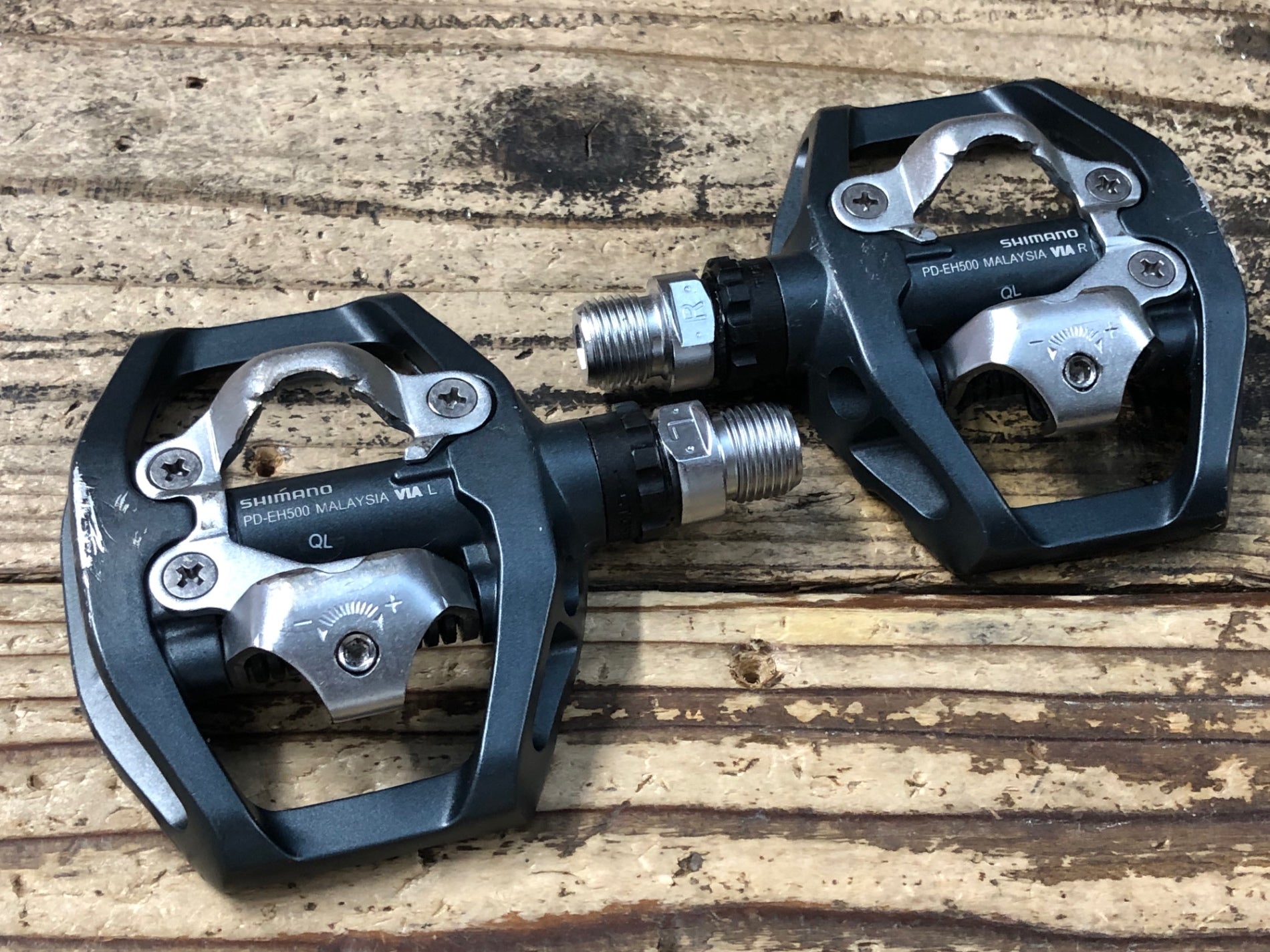 JU024 シマノ SHIMANO PD-EH500 ビンディングペダル 片面フラット SPD
