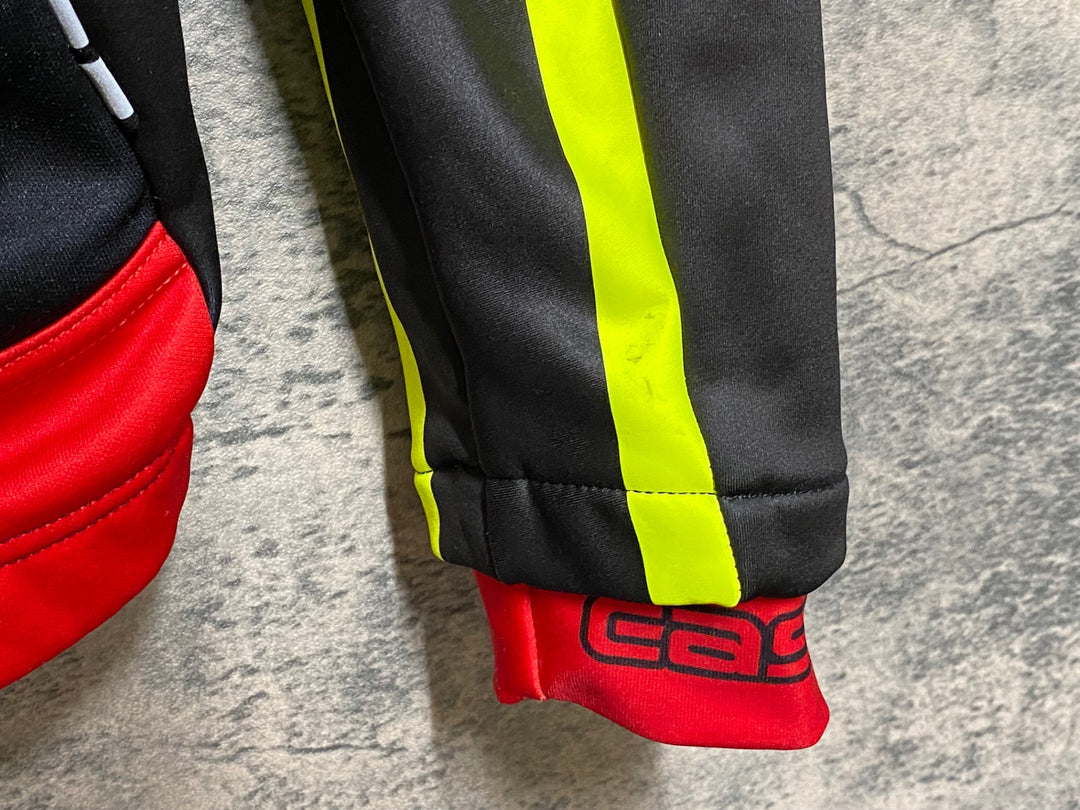 JJ861 カステリ CASTELLI 長袖 サイクルジャケット 黒/黄 M 裏起毛