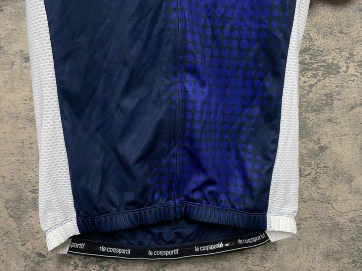 KC847 ルコックスポルティフ le coq sportif 半袖 サイクルジャージ 紺 L