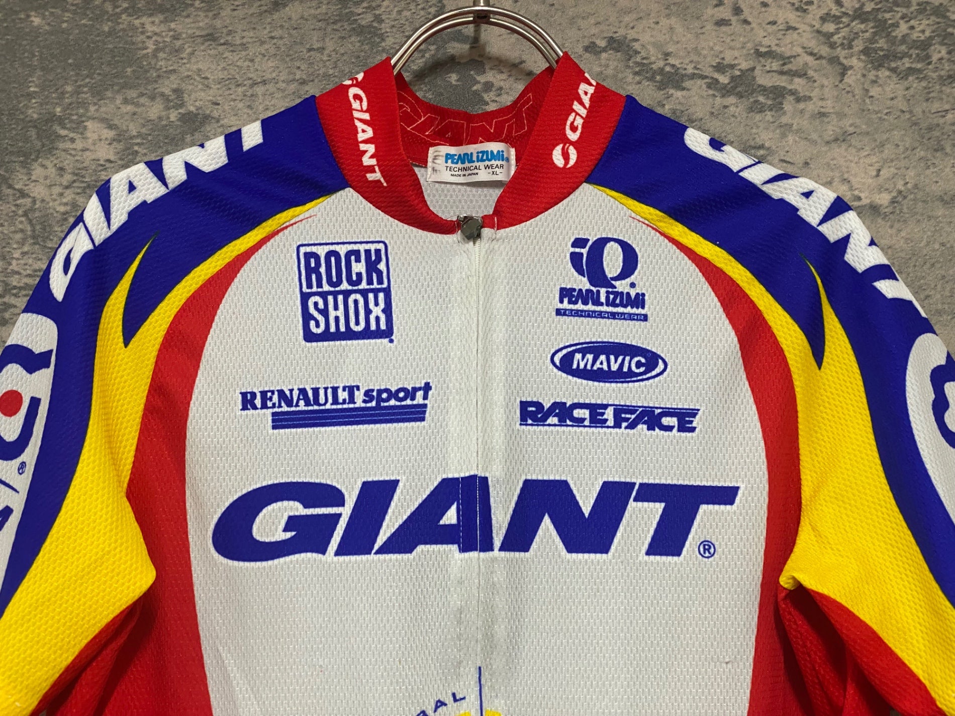 KH058 パールイズミ PEARL iZUMi GIANT 半袖 サイクルジャージ 白 青