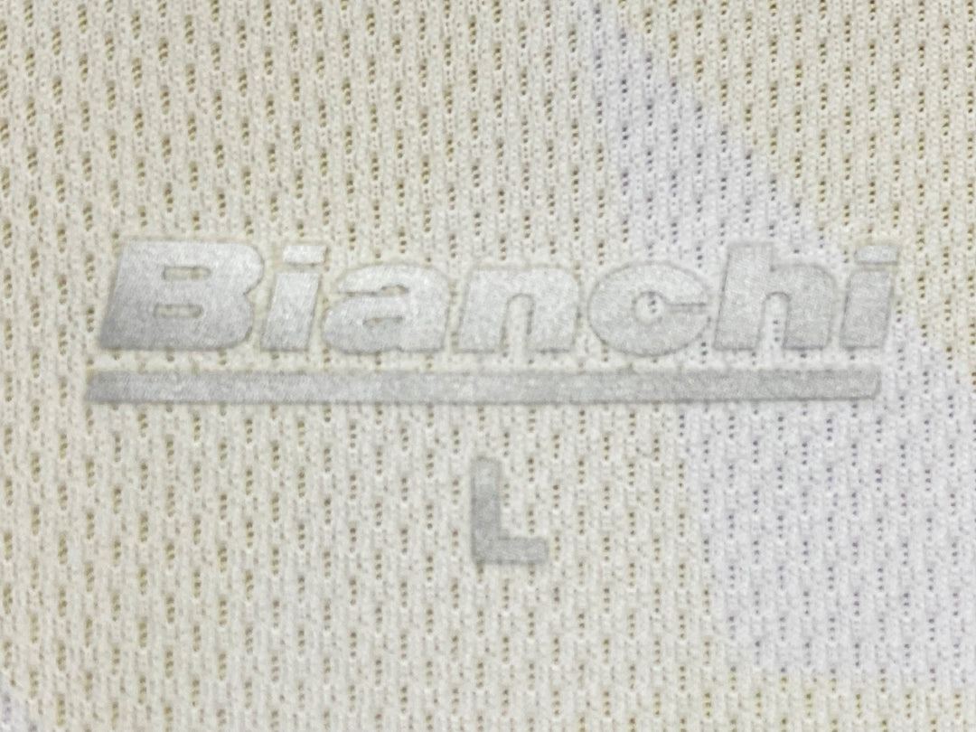 KD327 ビアンキ BIANCHI 半袖 サイクルジャージ 白 黄 L
