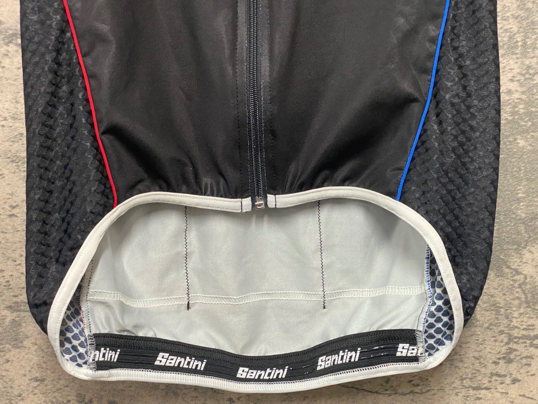 JI326 サンティーニ Santini 半袖 サイクルジャージ 白 黒 M