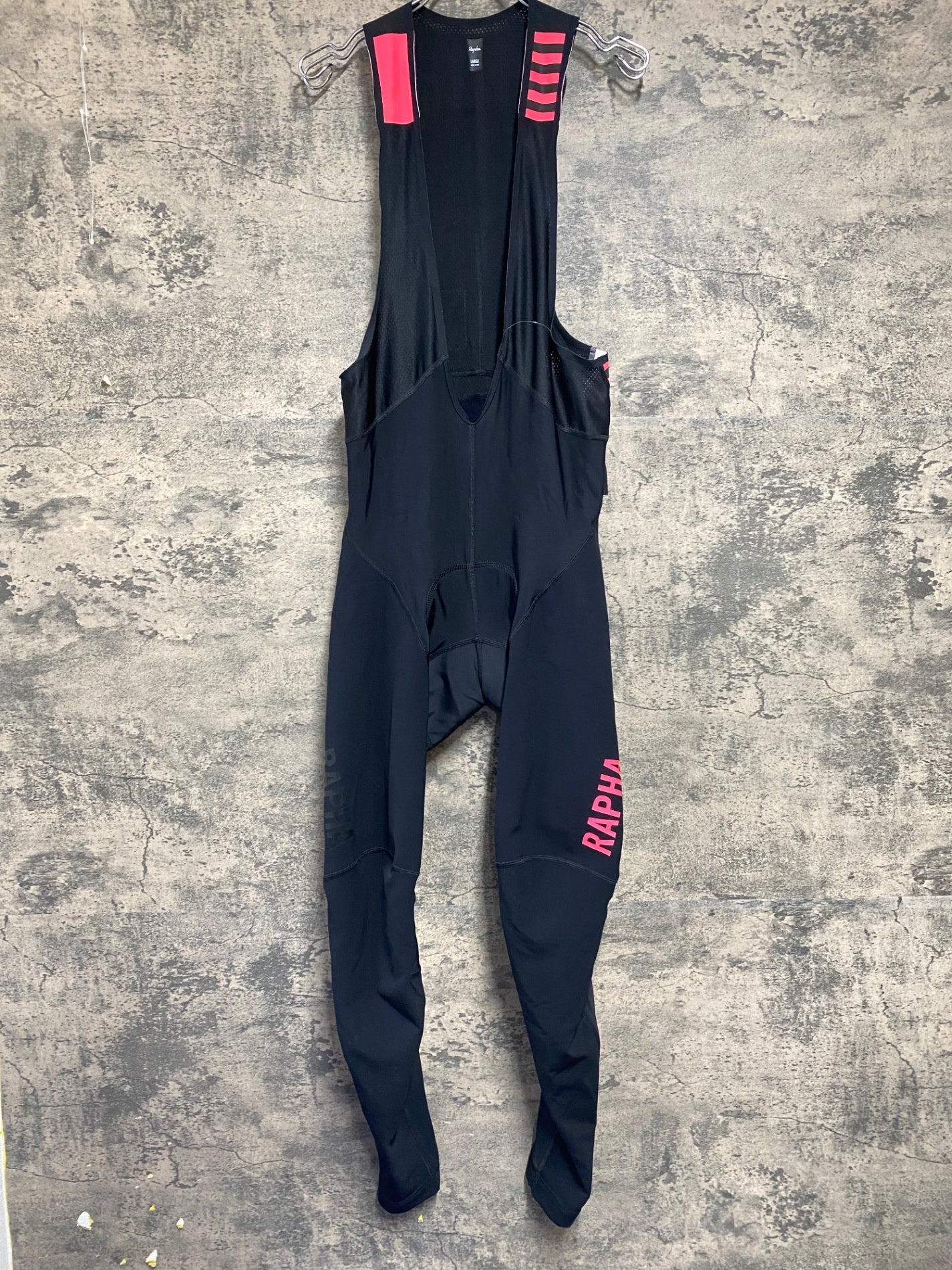 JZ856 ラファ Rapha PRO TEAM WINTER TIGHTS WITH PAD ビブタイツ 黒 L
