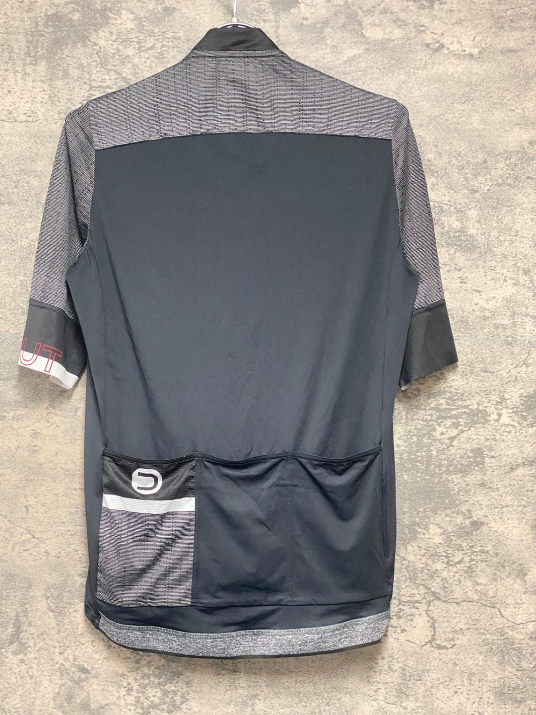 KG702 ドットアウト DOTOUT 半袖 サイクルジャージ 黒グレー L