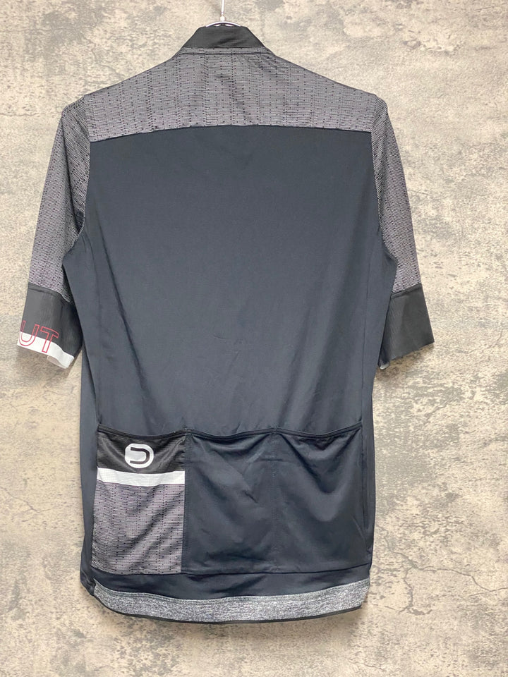KG702 ドットアウト DOTOUT 半袖 サイクルジャージ 黒グレー L
