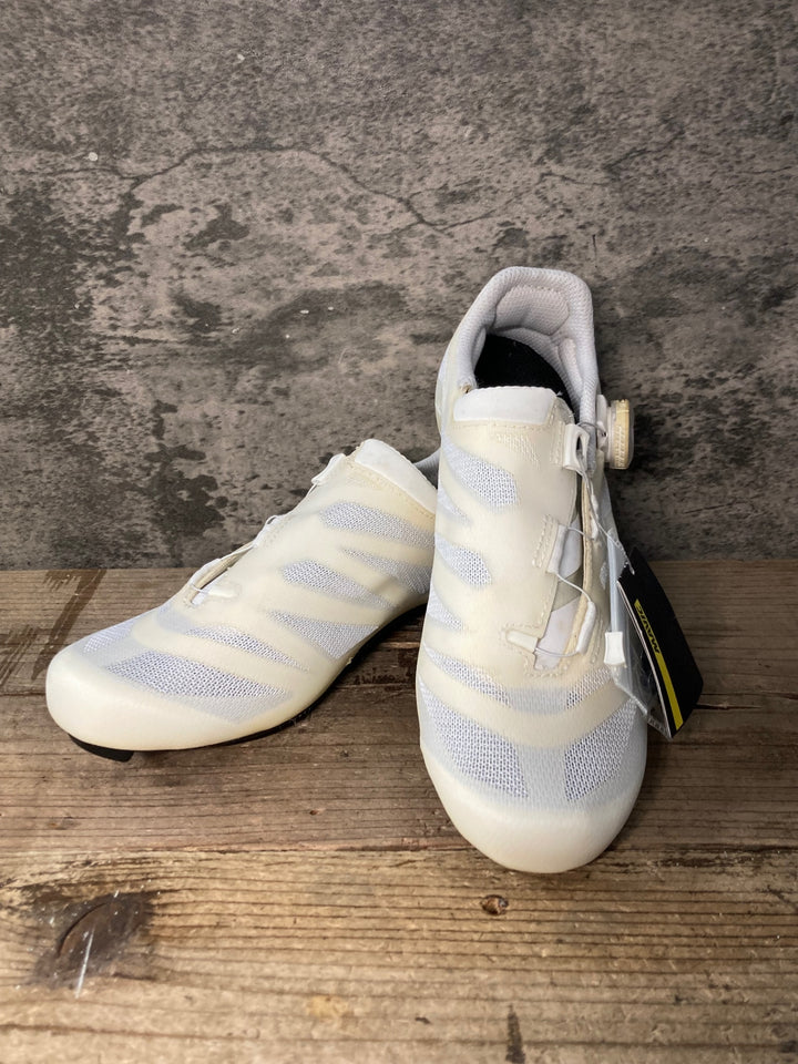 JX999 マヴィック MAVIC SEQUENCE SL ULTIMATE ビンディングシューズ 3穴 白 BOA レディース EU38 ※ソールクラックの為ジャンク