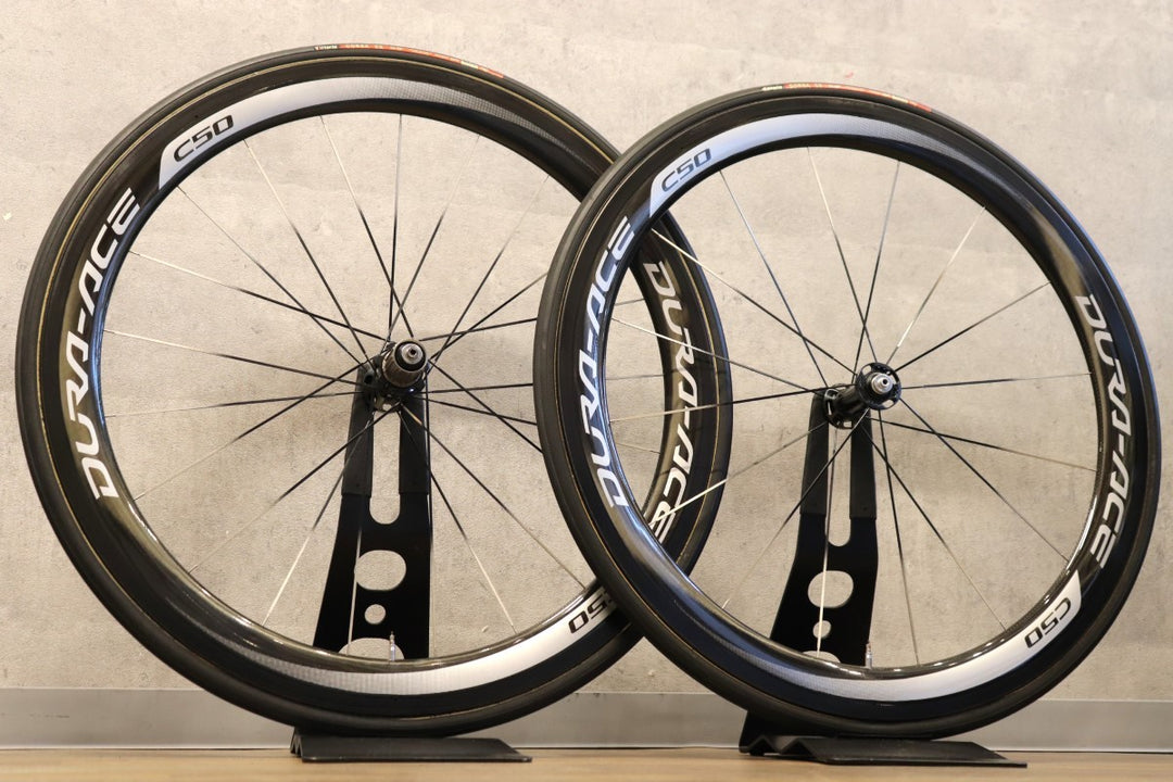 シマノ SHIMANO デュラエース DURA-ACE WH-9000 C50 TU カーボン チューブラー ホイールセット シマノ 12/11S ワイドリム 24mm 【さいたま浦和店】