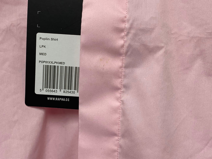 KD499 ラファ Rapha POPLIN SHIRT 長袖 シャツ ピンク M ※シミ