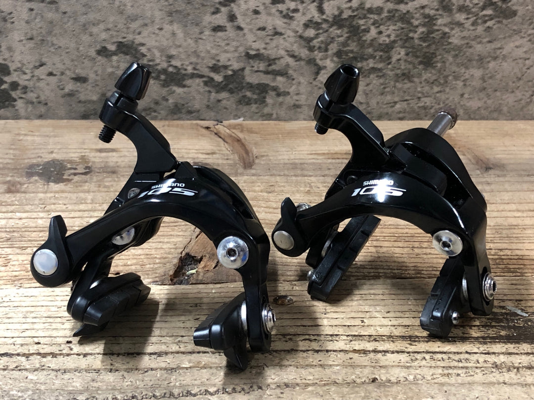 JW957 シマノ SHIMANO 105 BR-5800 ブレーキキャリパー 前後セット ※錆大 ローラー回転不良 ジャンク