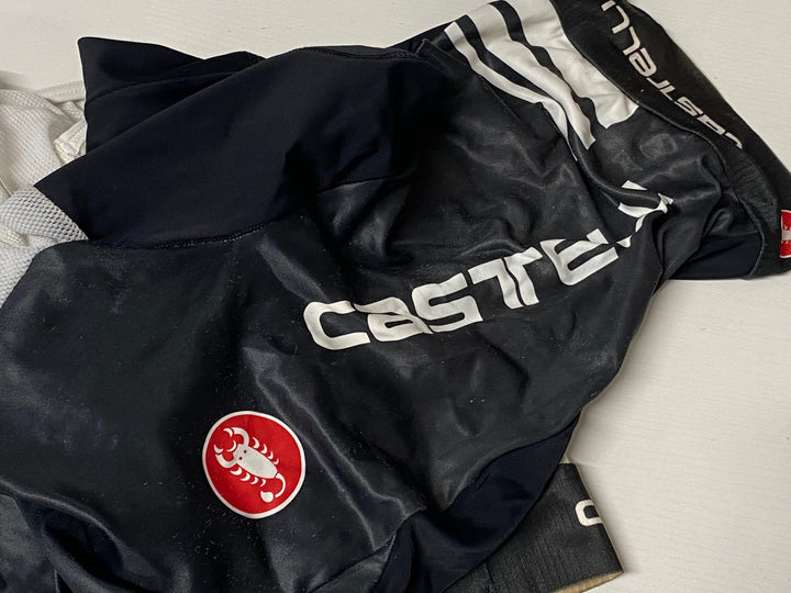 KH242 カステリ CASTELLI ビブショーツ 黒白 M ※擦れあり