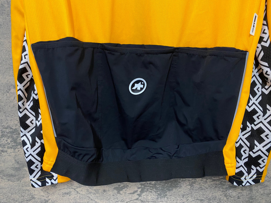 JE640 アソス ASSOS MILLE GT SUMMER LONG SLEEVE JERSEY 長袖 サイクルジャージ 黄 S