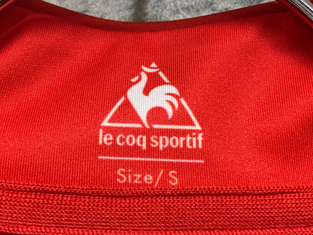 KM617 ルコックスポルティフ le coq sportif 長袖 サイクルジャージ 赤 黒 S