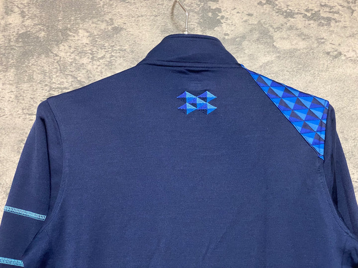 KB435 ラファ Rapha LONG SLEEVE CROSS JERSEY 長袖 サイクルジャージ 紺 M