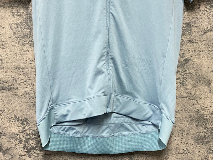 KM068 ラファ Rapha CORE JERSEY 半袖 サイクルジャージ 水色 S ※裾内側ほつれ強のためジャンク