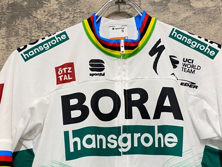 JZ564 スポーツフル sportful 半袖 サイクルジャージ 白緑 S BORA hansgrohe