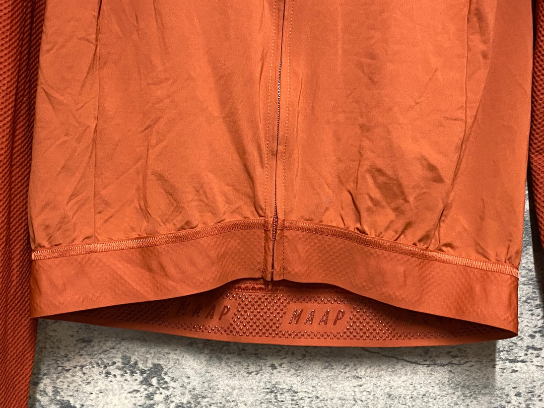 KQ979 マープ MAAP PRO FIT JERSEY 長袖 サイクルジャージ 茶 XL
