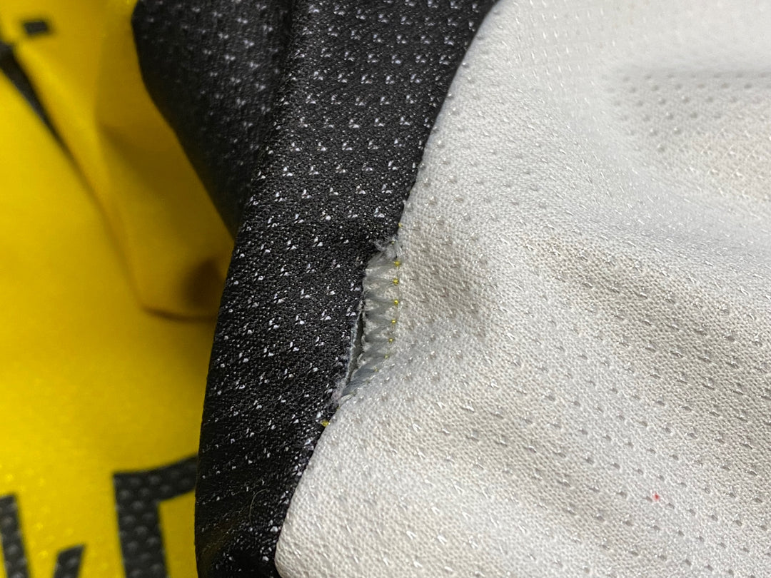 JV748 カステリ CASTELLI 長袖サイクルジャケット 白黄 L 裏起毛 ONCE 汚れあり
