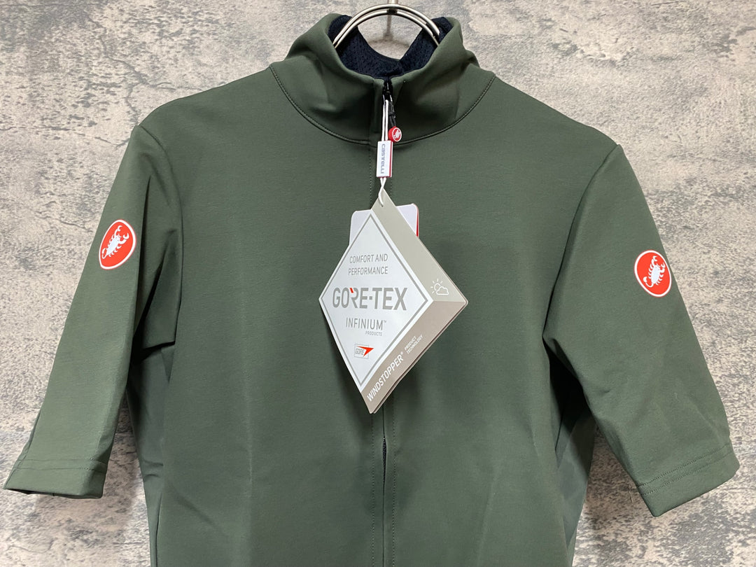 KD424 カステリ CASTELLI ロッソコルサ ROSSO CORSA PERFETTO RoS LIGHT 半袖 サイクルジャージ カーキ M