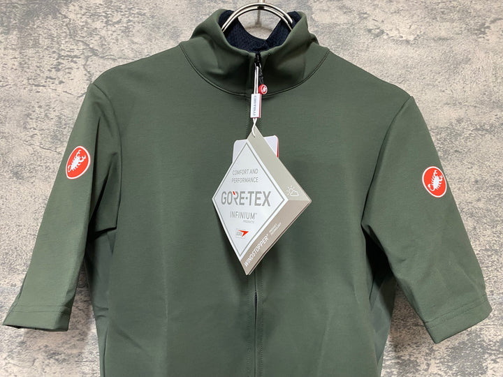 KD424 カステリ CASTELLI ロッソコルサ ROSSO CORSA PERFETTO RoS LIGHT 半袖 サイクルジャージ カーキ M