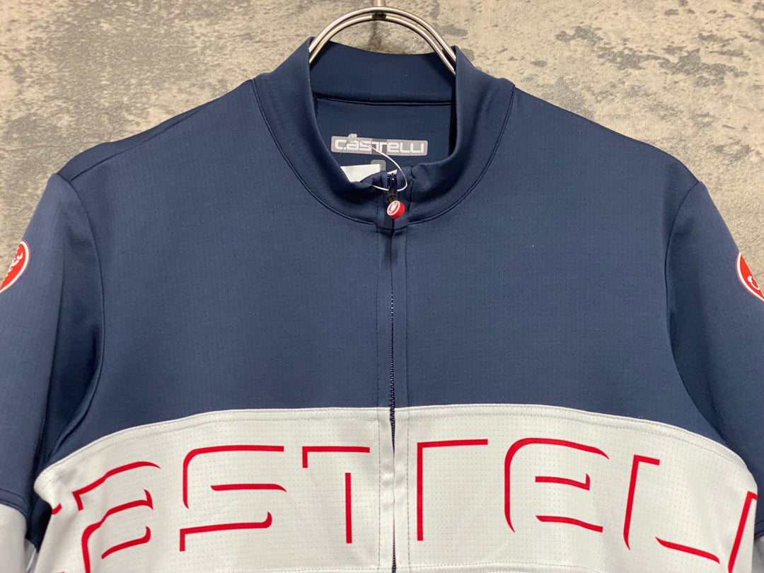 KG670 カステリ CASTELLI 半袖 サイクルジャージ グレー M