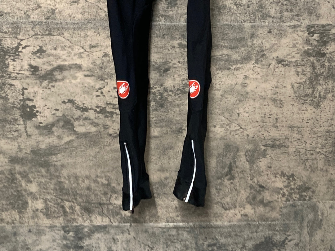 JV729 カステリ CASTELLI ロッソコルサ ROSSO CORSA チームイネオス TEAM INEOS ビブタイツ 裏起毛 黒赤 M