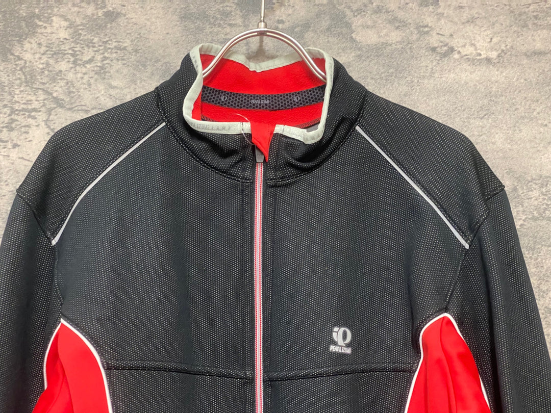 KK061 パールイズミ PEARL iZUMi サイクルジャケット 黒赤 XL 裏起毛 WIND BREAK