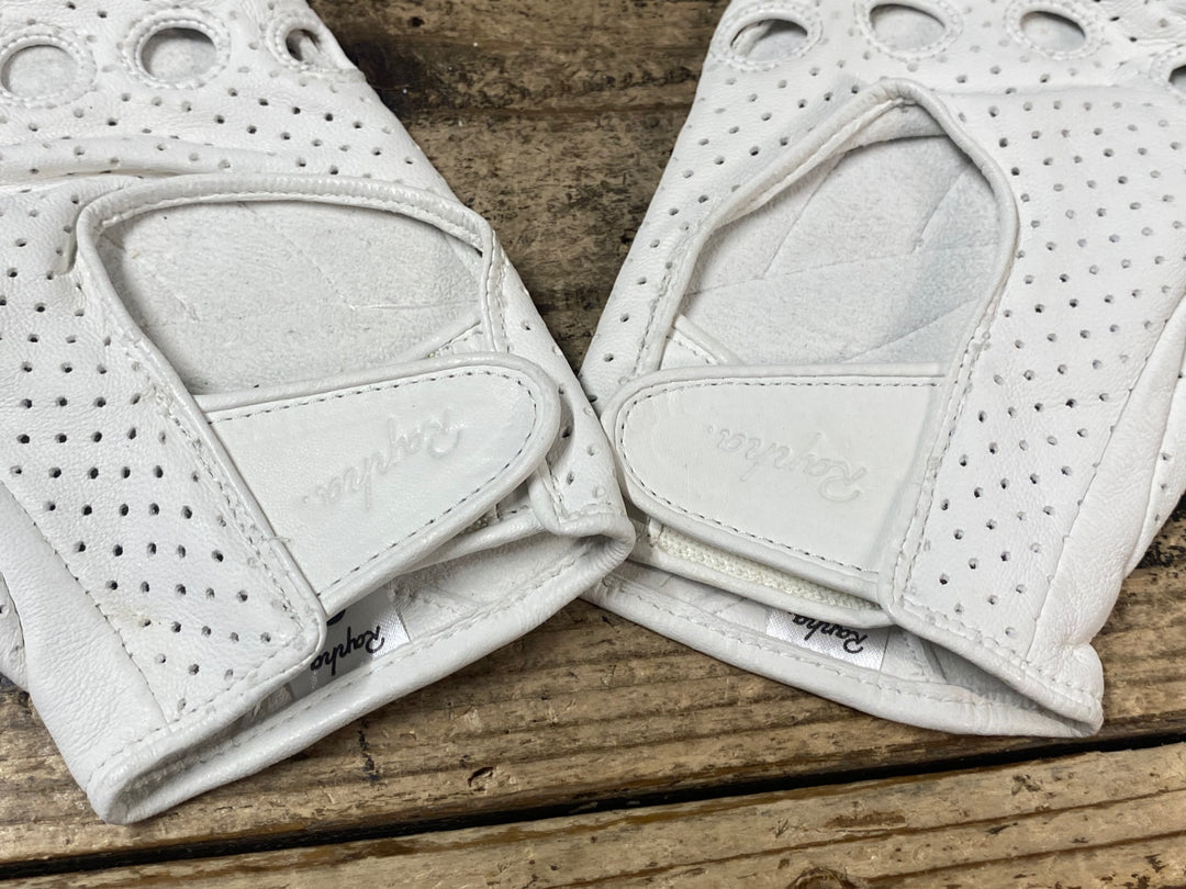 JT801 ラファ RAPHA レザー LEATHER 指切 グローブ S 白