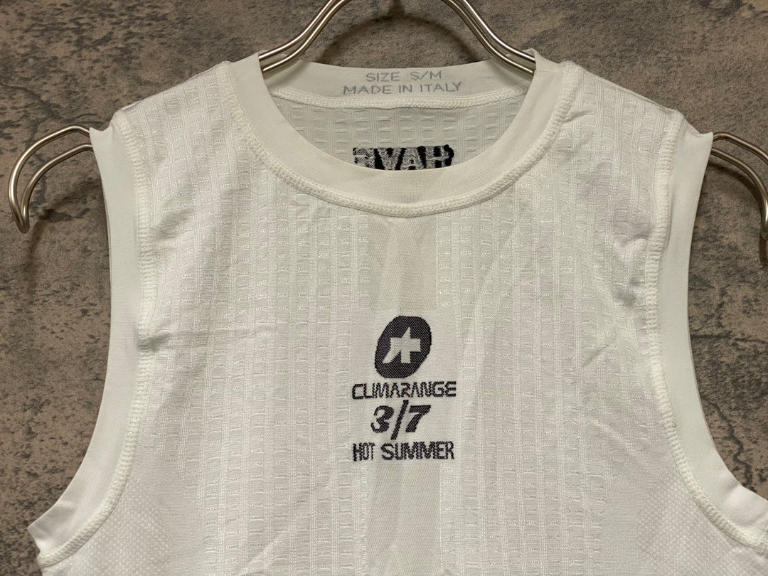 KC808 アソス assos NS skinFoil hot summer 3/7 ノースリーブ ベースレイヤー 白 S/M