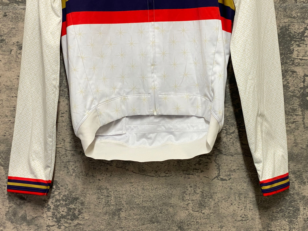 KN956 ラファ Rapha L/S CORE JERSEY WIGGINS 長袖 サイクルジャージ 白 S 裏起毛