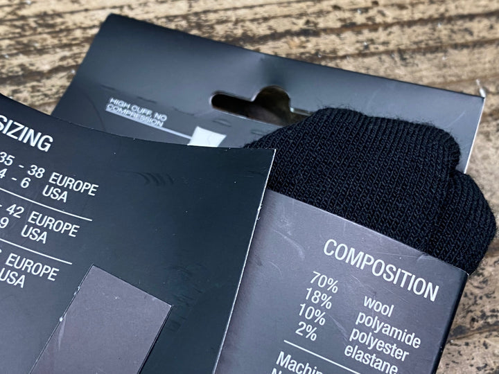 JQ189 アソス assos winterPlusSocks サイクルソックス 黒 2