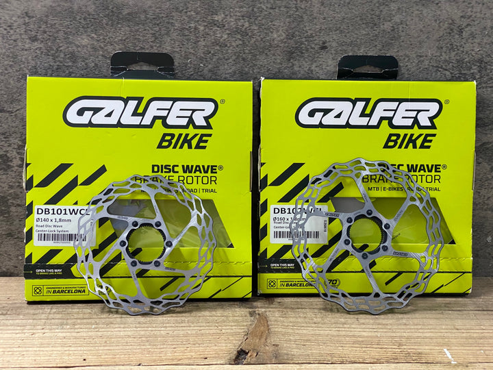 KR218 ガルファー GALFER DISC WAVE BRAKE ROTOR ディスクブレーキローター センターロック 160/140mm 2枚セット 未使用