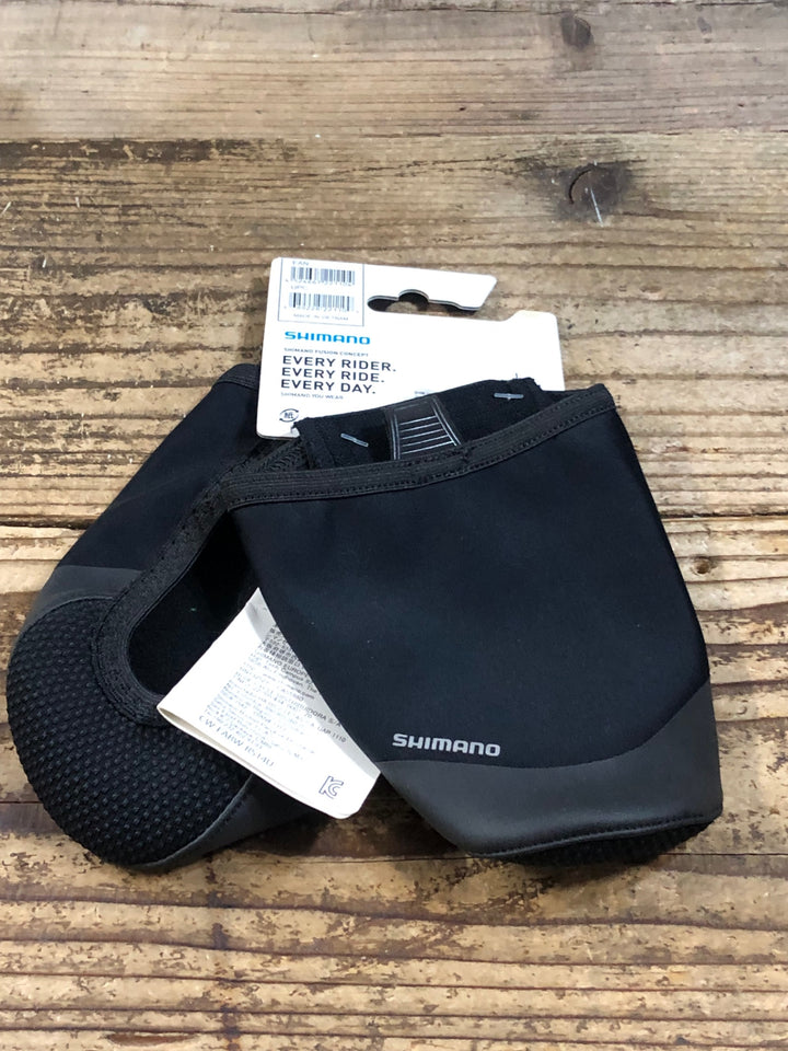 KA065 シマノ SHIMANO トーシューズカバー 黒 L 裏起毛